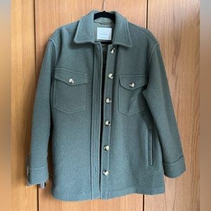 Aritzia Wilfred Free the Ganna utility shirt jacket in sage, size: small